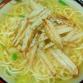 じゃがいものソテー塩ラーメン